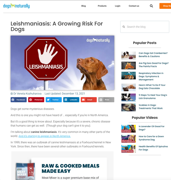 Leishmaniasis: A Growing Risk For Dogs