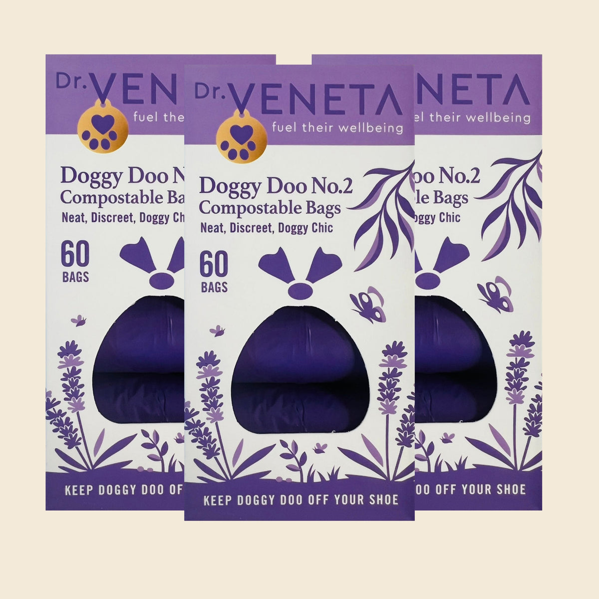 Three packages of Dr. Veneta 'Doggy Doo No.
