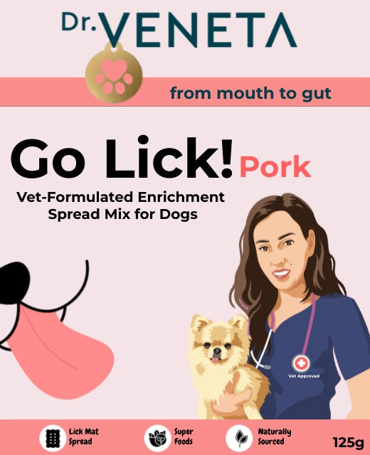 Dr Veneta Go Lick Pork enrichment spread mix for dogs