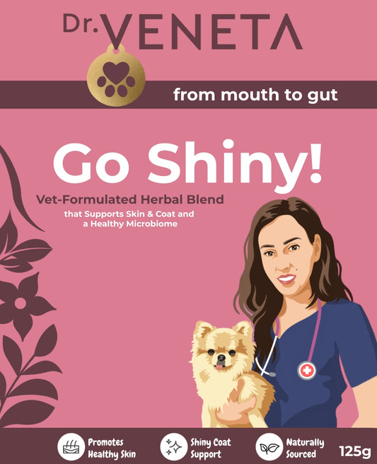 Dr Veneta Go Shiny herbal blend for healthy skin and coat support